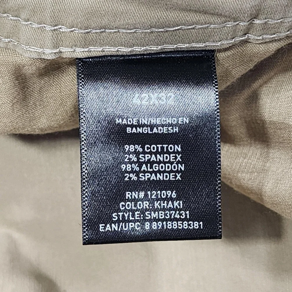 Swiss Tech Pants Mens 42x32 Beige‎ Regular Fit Straight Canvas Khaki Stretch